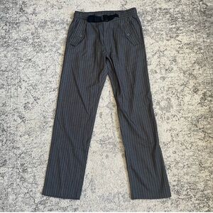 Forever 21 grey pinstripe belted pants